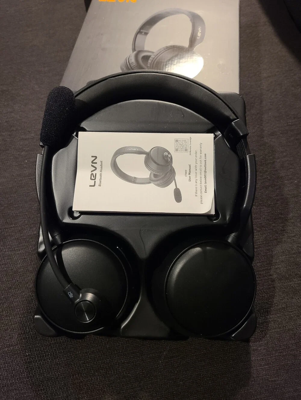 LEVN Bluetooth Headset with Microphone Wireless Headset with Mic Model CT003